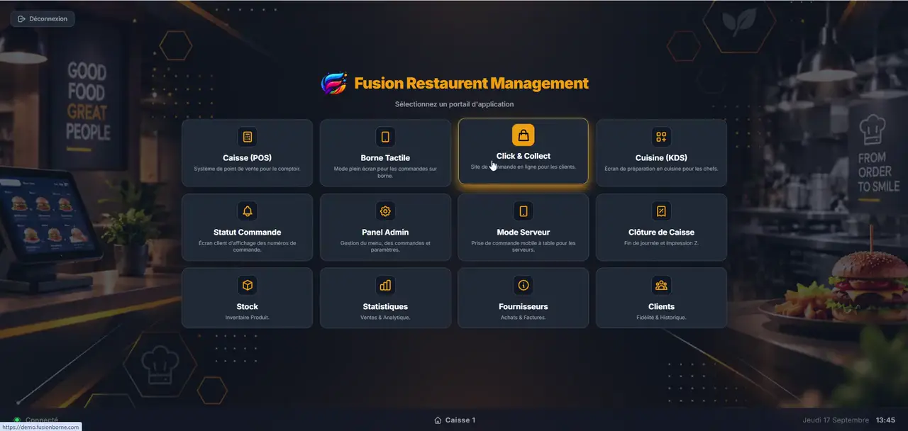 Sélectionnez un portail d'application